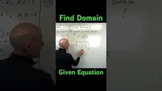 Find the Domain of a Function Given the Equation