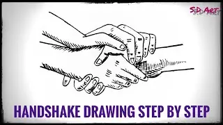 ●HOW TO DRAW HANDSHAKE STEP BY STEP | EASY  DRAWING FOR BEGINNERS●