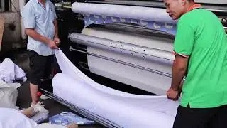 800x2000mm PLC Roll To Roll Sportswear Rotary Heat Press Calandra Machine