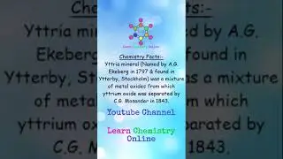 Chemistry Facts | Name of yttrium