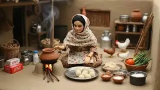Relaxing Morning in a Tiny Clay Village 🌿 Miniature Cooking ASMR