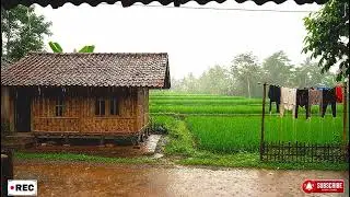 Rain Sounds in a Small Village 🌲 | Relax and Sleep Peacefully