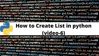 How to Create List In Python | python tutorial
