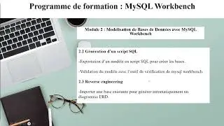 1 📚 Formation MySQL Workbench  D&eacute;couvre le Programme Complet D&eacute;butant &agrave; Pro