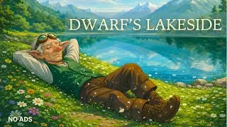 Peaceful Dwarf Lakeside 🌊 Relaxing Fantasy Music & Water Sounds [3 HOURS - 4K]