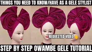 How to tie: Quick and Easy Owambe Gele For Beginners | Gele Stylist tips #041 #trending #viral #fyp
