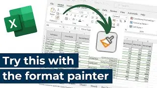 Microsoft Excel - Quickly copy formatting into multiple cells