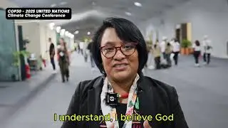 Jacobed Solano speaks as an Indigenous Christian leader advocating for climate justice at COP30