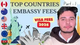Top Countries Embassy & Visa Fees 2026 | USA, Canada, UK, Australia Tourist Visa Fees from India