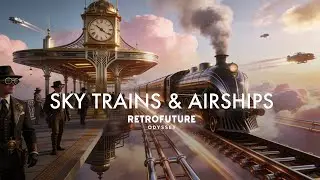 Sky Train Cinematic &mdash; Steampunk Railways Above Clouds | Art Deco Animation