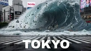 TOKYO MEGA TSUNAMI (AI FICTIONAL) | Giant Waves Bigger Than Buildings Destroy the City