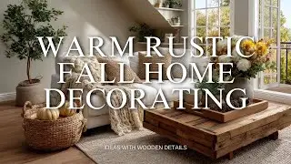 Warm Rustic Fall Home Decorating Ideas with Wooden Details