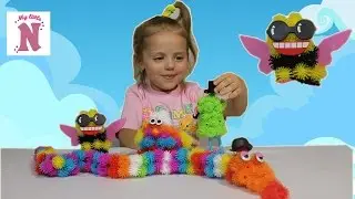 Конструктор Банчемс липучие шарики разноцветные животные Bunchems set unboxing