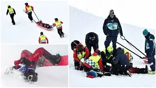 На зимних Олимпийских играх сноубордист Лю Цзяюй, попавший в ужасную аварию, лежит без движения.