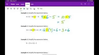 Order of Operations