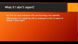New Hire Reporting