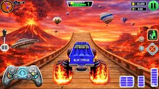 Monster Truck Mega Ramp Extreme Racing / Impossible GT Car Stunts Driving / Android Games 