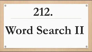 Word Search II (Leetcode 212)