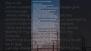 Prayer for Honesty and Integrity