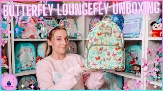 Распаковка мини-рюкзака Disney Princess Butterfly AOP Loungefly Haul Vlog Exclusive GeekCore