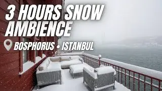 3 Hours of Peaceful Snowfall  by the  Bosphorus Istanbul  Winter Ambience, Relaxing Snow Sounds ❄️