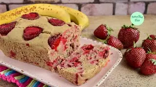 Eggless Strawberry Bread | Strawberry Loaf Cake | Picking 4kg Fresh Strawberries in Germany