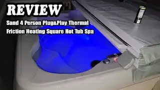 Sand 4 Person Plug&Play Thermal Friction Heating Square Hot Tub Spa - Review 2024