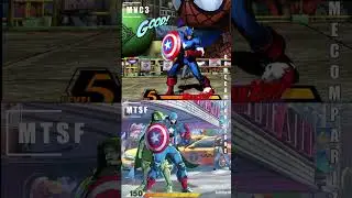 MARVEL TOKON vs MARVEL vs CAPCOM 3: Captain America Comparison