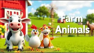 Farm 🐄🐑 Animals Names and Sounds | Learn Animal Sounds 🐔for Kids | Preschool Learning Song