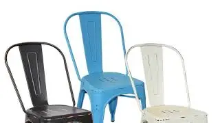 Distressed White Metal Dining Chairs Furniture