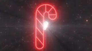 Christmas Winter Candy Cane Neon Lights Tunnel Peppermint Holiday 4K VJ Loop Motion Background