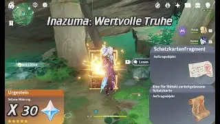 Genshin Impact Inazuma: Wertvolle Truhe/30 Urgestein/Schatzkarte/ Schatzkartenfragment/Geist Shitoki