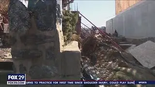 Roxborough homeowner says developers destroyed her property while building next door