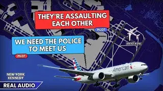 Pilot requests police to meet them at the gate after landing at JFK Airport. Real ATC