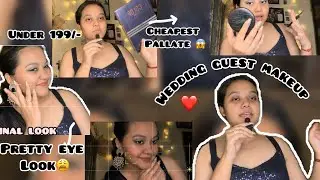 Wedding Guest Makeup Look Under 199/-😱 ||Meesho cheapest eye Kit|| #meesho #makeup 