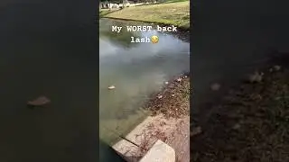 Worst back lash 😓#baitcaster #fishing #pond