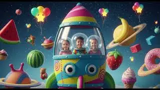 Journey to Candy Land | Space Adventure Cartoon for Kids#viral #cartoon #shorts