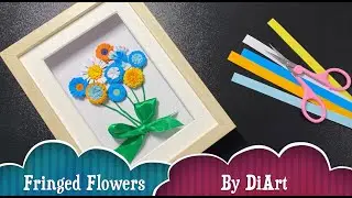 How to Make 2 Easy FRINGED FLOWERS/ Quilling