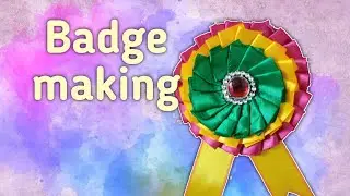 How to make satin ribbon badge