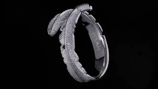 The FIYAH Adjustable Plume Ring in Silver