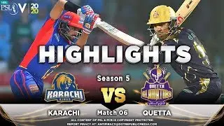 Karachi Kings vs Quetta Gladiators | Full Match Highlights | Match 6 | 23 Feb 2020 | HBL PSL 2020