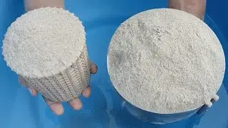ASMR very soft sand and pure cement pouring silky smooth peste play dusty dipping crumble in 💦🌊💦