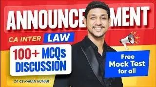 Don&rsquo;t Enter Exam Without Practicing These MCQs🔥| Free Mock Test for all✅| CA Karan Kumar❤️ #cainter