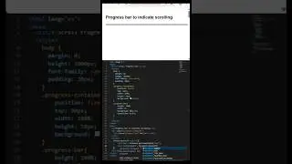 Scroll progress indicator in CSS using javascript #css #scroll #javascript #shorts #vscode #coding