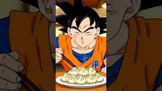 goku is eating momoI