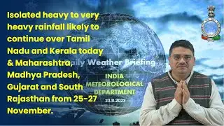 Isolated heavy to very heavy rainfall likely to continue over Tamil Nadu and Kerala today