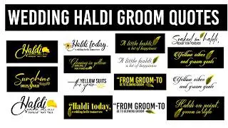 Wedding Album Haldi Text PSD & PNG 🌼  Groom Haldi Quotes  FREE Download