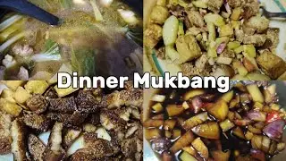 DINNER MUKBANG | Kinamatisang Beef, Fried Tofu & Pork, Tokwa't Baboy, and Special Sauce | Cheska Bo