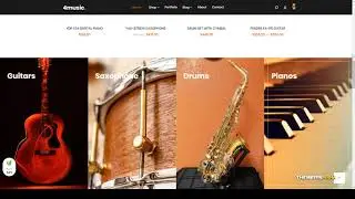 Fourmusic - Musical instruments Shop WooCommerce Theme food 15 Easy Create Website