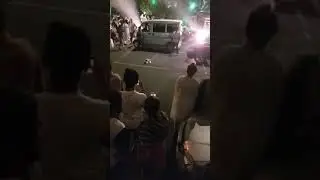 Fire works on M A jinnah road 14 august mazar e qaid
